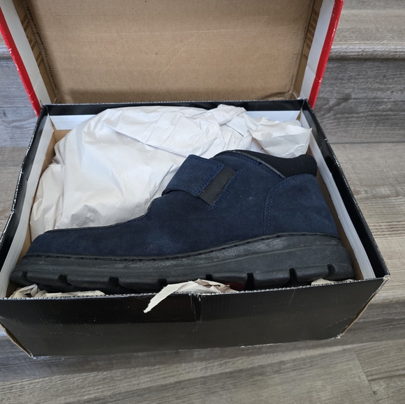 SAO blue suede ankle boots men's 14 - Picture 8 of 9